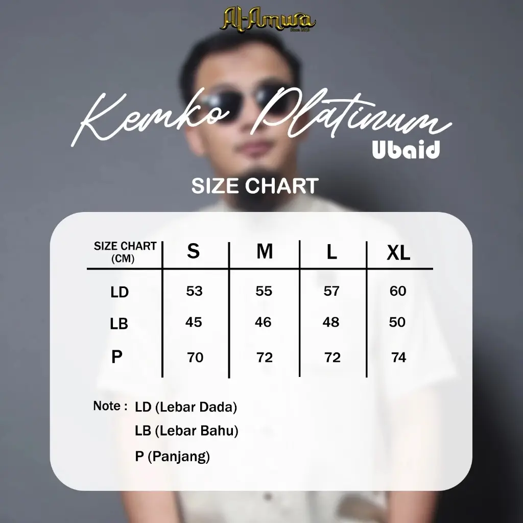 Kemko Series Ubaid by Al Amwa | Kemeja Koko Lengan Pendek | Baju Muslim Koko Pria | Koko Anti UV - Gambar 3